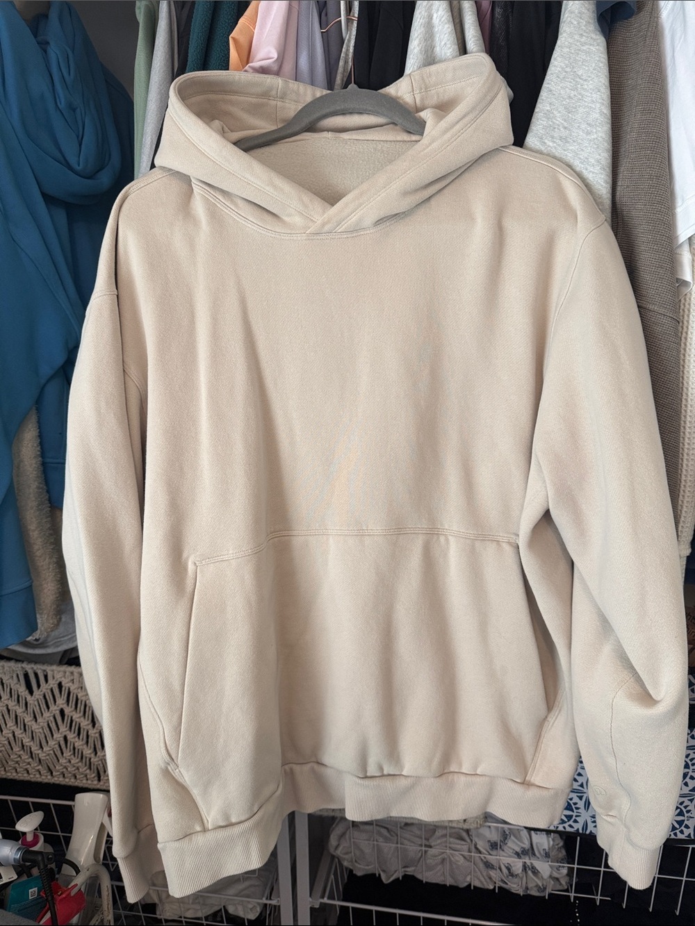 lululemon men's steady state hoodie light ivory